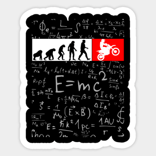 Human Evolution Motocross Sticker